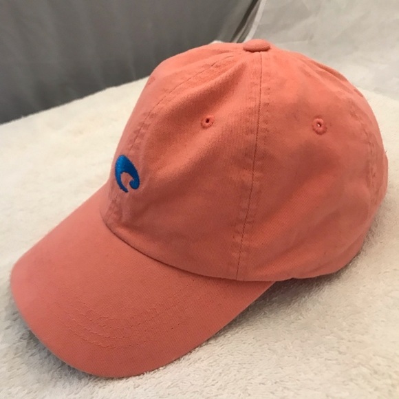 Costa "C" for Costa Rica Adjustable Light Orange Cotton Travel Baseball Cap - Picture 7 of 14